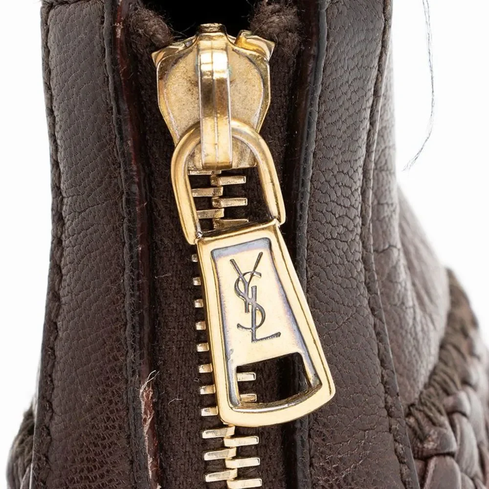 Saint Laurent Leather Braided Handle Hobo - Picture 9 of 15